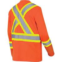 6981 Chandail de s&eacute;curit&eacute; &agrave; manches longues, Coton, Petit, Orange haute visibilit&eacute; Les Fournitures Industrielles Méga