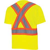 6991 Chandail de s&eacute;curit&eacute; en il-de-perdrix, Polyester, 3T-Grand, Jaune lime haute visibilit&eacute; Les Fournitures Industrielles Méga
