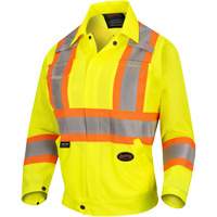 5999JW Women's Traffic Safety Jacket, Polyester, High Visibility Lime-Yellow, X-Small Les Fournitures Industrielles Méga