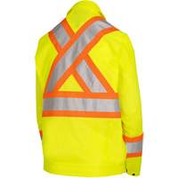 5999JW Women's Traffic Safety Jacket, Polyester, High Visibility Lime-Yellow, X-Small Les Fournitures Industrielles Méga