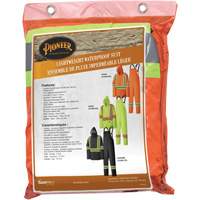 5598 Lightweight Waterproof Rain Suit, Polyester/PVC, Small, High Visibility Orange Les Fournitures Industrielles Méga