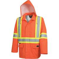 5626 The Rock 300D Waterproof Safety Jacket, Polyester, High Visibility Orange, Small Les Fournitures Industrielles Méga