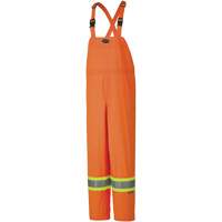 5595 150D Lightweight Waterproof Safety Bib Pants, Polyester, Large, High Visibility Orange Les Fournitures Industrielles Méga