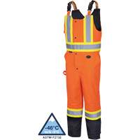 5040BB Salopettes matelass&eacute;es imperm&eacute;ables, Polyester, T-petit, Noir/Orange haute visibilit&eacute; Les Fournitures Industrielles Méga