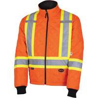 5015A Manteau matelass&eacute; pour cong&eacute;lateur, Polyester, Orange haute visibilit&eacute;, T-petit Les Fournitures Industrielles Méga