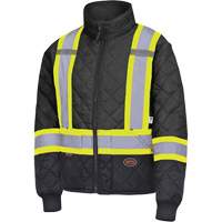 5017 Manteau matelass&eacute; pour cong&eacute;lateur, Polyester, Noir, T-petit Les Fournitures Industrielles Méga