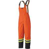 5404 Salopettes imperm&eacute;ables 300D Trilobal antid&eacute;chirure, Polyester, Petit, Noir/Orange haute visibilit&eacute; Les Fournitures Industrielles Méga