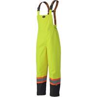 5405 Salopettes imperm&eacute;ables 300D Trilobal antid&eacute;chirure, Polyester, T-petit, Jaune lime haute visibilit&eacute; Les Fournitures Industrielles Méga