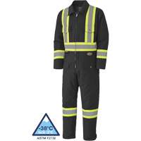 5539BKA Combinaison en toile de coton matelass&eacute;e, Petit, Noir Les Fournitures Industrielles Méga