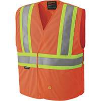 6914A Veste de s&eacute;curit&eacute; ignifug&eacute;e, Orange haute visibilit&eacute;, Moyen/Petit, Polyester Les Fournitures Industrielles Méga