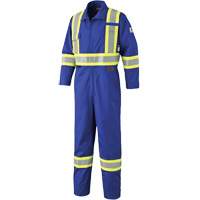 7706 FR-Tech&reg; Flame-Resistant Coverall with Leg Zippers, Size 36, Royal Blue, 9.7 cal/cm² Les Fournitures Industrielles Méga