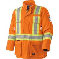 5533 Manteau de s&eacute;curit&eacute; ignifuge, Petit, Orange haute visibilit&eacute;, 58 cal/cm² Les Fournitures Industrielles Méga