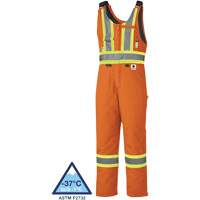 5534A Flame-Resistant Quilted Safety Overalls, Small, Orange Les Fournitures Industrielles Méga