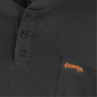 332 Chandail Henley en tricot interlock ignifuge, Petit, Noir Les Fournitures Industrielles Méga