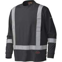 340SFA Chemise de s&eacute;curit&eacute; &agrave; manches longues ignifuge, Petit, Noir Les Fournitures Industrielles Méga