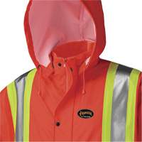 5896 Flame Resistant Waterproof Long Coat, Small, High Visibility Orange Les Fournitures Industrielles Méga