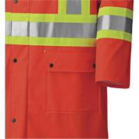 5896 Flame Resistant Waterproof Long Coat, Small, High Visibility Orange Les Fournitures Industrielles Méga