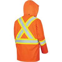 5892PKT High-Visibility FR Waterproof Safety Jacket, X-Small, High Visibility Orange Les Fournitures Industrielles Méga
