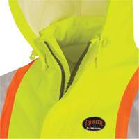 5881 FR/Arc-Rated Waterproof Rain Jacket, X-Small, High Visibility Yellow, 10 cal/cm² Les Fournitures Industrielles Méga