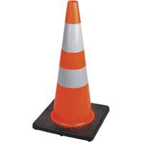 183 Premium Flexible Safety Cone, 28", Orange, 4" & 6" Reflective Collar(s) Les Fournitures Industrielles Méga