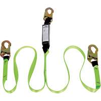 SA-54000-4 Shock Absorbing Lanyard, 4', Snap Hook Center, Snap Hook Leg Ends, Polyester Les Fournitures Industrielles Méga