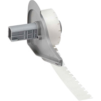 &eacute;tiquettes polyvalentes pour environnements difficiles, Polyester, 0,35" lo x 0,2" h, Noir sur transparent Les Fournitures Industrielles Méga