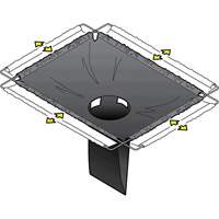 Bac de r&eacute;tention carr&eacute; Ultra-Drain Guard avec orifice de trop-plein, Huile & s&eacute;diments, 16" - 28" lo x 20" - 36" la Les Fournitures Industrielles Méga