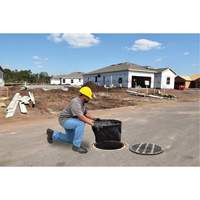 Bac de r&eacute;tention rond Ultra-Drain Guard avec orifice de trop-plein, Huile & s&eacute;diments, 22" - 25" lo x 22" - 25" la Les Fournitures Industrielles Méga