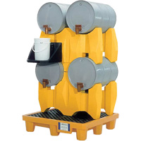 Syst&egrave;me de confinement Ultra-Drum sans drain pour 4 barils, 53" lo x 53" la x 77,8" ha, 3000 gal. US Capacit&eacute; Les Fournitures Industrielles Méga