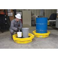 Ultra-Drum Tray avec grille, 32" lo x 32" la x 8,1" h, Cap. de d&eacute;versement 21,1 gal. US Les Fournitures Industrielles Méga