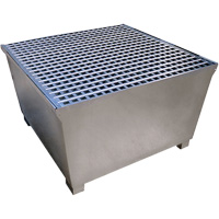 Ultra-IBC Spill Pallet en acier, Capacit&eacute; de d&eacute;versement 370 gal. US, 57,6" x 34,7" x 56,9" Les Fournitures Industrielles Méga