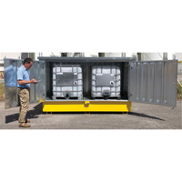 Ultra-Twin IBC en acier avec couvercle rigide, 123,4" lo x 73,4" la x 66,4" h, Capacit&eacute; de charge 12250 lb Les Fournitures Industrielles Méga