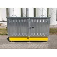 Ultra-Twin IBC en acier avec couvercle rigide, 123,4" lo x 73,4" la x 66,4" h, Capacit&eacute; de charge 12250 lb Les Fournitures Industrielles Méga