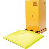 Single Drum Ultra-Safety Cabinet Bladder System&reg;, 37.8" L x 37.8" W x 6.3" H, 1500 lbs. Load Capacity Les Fournitures Industrielles Méga