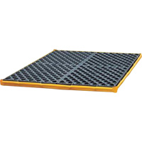 4-Drum Flexible Ultra-Spill Deck&reg;, 22 US gal. Spill Capacity, 48" x 48" x 2.5" Les Fournitures Industrielles Méga