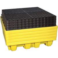 Ultra-Spill Pallet emboitable, 4 barils, Capacit&eacute; de d&eacute;versement 66 gal. US, 51" x 51" x 10" Les Fournitures Industrielles Méga