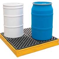 Ultra-Spill Pallet flexible, 4 barils, Capacit&eacute; de d&eacute;versement 66 gal. US, 48" x 48" x 7" Les Fournitures Industrielles Méga