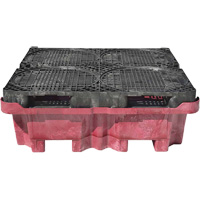 Palette de d&eacute;versement Ultra-Spill King, 4 barils, Capacit&eacute; de d&eacute;versement 85 gal. US, 51" x 51" x 17,5" Les Fournitures Industrielles Méga