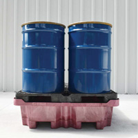 Palette de d&eacute;versement Ultra-Spill King, 4 barils, Capacit&eacute; de d&eacute;versement 85 gal. US, 51" x 51" x 17,5" Les Fournitures Industrielles Méga