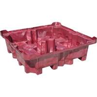 Palette de d&eacute;versement Ultra-Spill King, 4 barils, Capacit&eacute; de d&eacute;versement 85 gal. US, 51" x 51" x 17,5" Les Fournitures Industrielles Méga