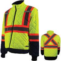 Freezer Jacket, Polyester, High Visibility Orange, Small Les Fournitures Industrielles Méga
