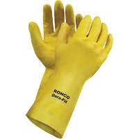 Dura-Fit Reusable Gloves, Size Small/7, 12" L, Latex, Flock-Lined Inner Lining, 20-mil Les Fournitures Industrielles Méga