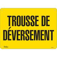 "Trousse de d&eacute;versement" Sign, 10" x 14", Plastic, French Les Fournitures Industrielles Méga