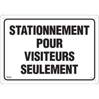 "Stationnement pour visiteurs" Sign, 14" x 20", Aluminum, French Les Fournitures Industrielles Méga