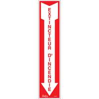 "Extincteur d'incendie" Sign, 4" x 18", Vinyl, French with Pictogram Les Fournitures Industrielles Méga