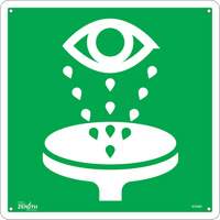 Eye Wash CSA Standard Safety Sign, 12" x 12", Aluminum, Pictogram Les Fournitures Industrielles Méga