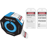 Danger Barricade Tags, Cardstock, 3" W x 6-1/4" H, English Les Fournitures Industrielles Méga