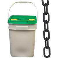 Heavy-Duty Plastic Safety Chain, Black, 2" Link, 120' Length Les Fournitures Industrielles Méga