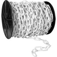 Heavy-Duty Plastic Safety Chain, Orange, 2" Link, 120' Length Les Fournitures Industrielles Méga