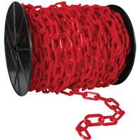 Heavy-Duty Plastic Safety Chain, Black, 2" Link, 100' Length Les Fournitures Industrielles Méga